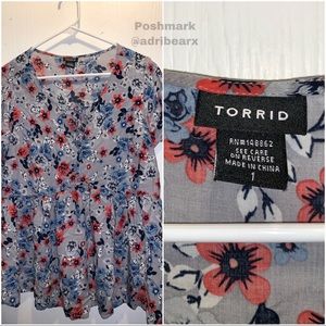 Floral Babydoll Shirt from Torrid